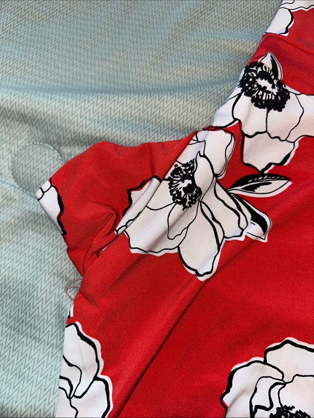 Lane Bryant Red Floral Wrap Midi Dress - Picture 5 of 7
